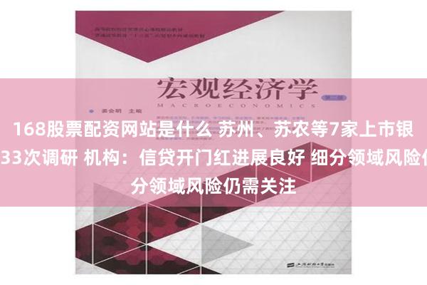 168股票配资网站是什么 苏州、苏农等7家上市银行1月获33次调研 机构：信贷开门红进展良好 细分领域风险仍需关注