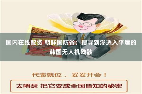 国内在线配资 朝鲜国防省：搜寻到渗透入平壤的韩国无人机残骸