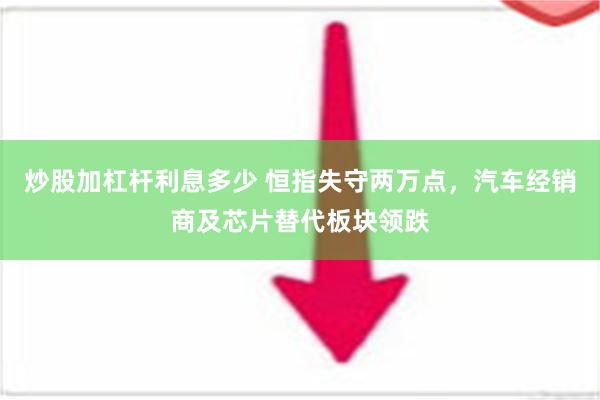 炒股加杠杆利息多少 恒指失守两万点，汽车经销商及芯片替代板块领跌