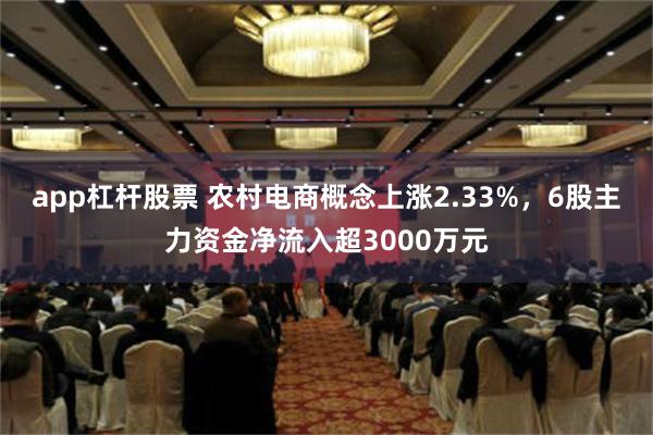 app杠杆股票 农村电商概念上涨2.33%，6股主力资金净流入超3000万元